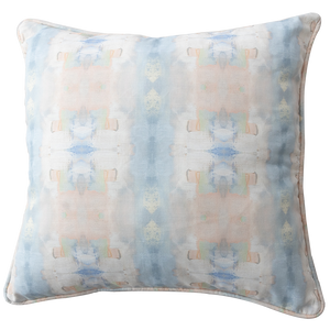 Blushed Blue Throw Pillow with Cording