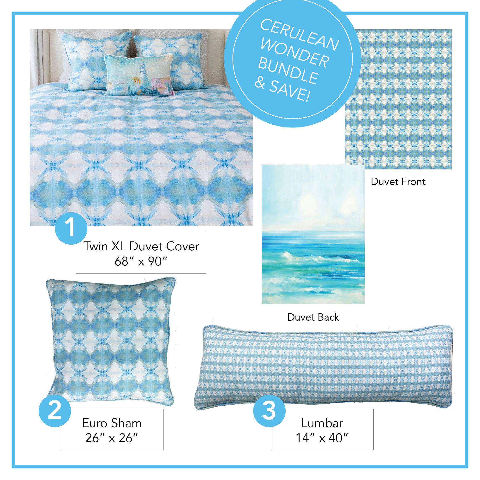 Cerulean Wonder Twin XL Duvet