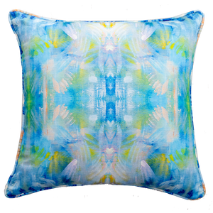 Sea Prawns Throw Pillow with Cording